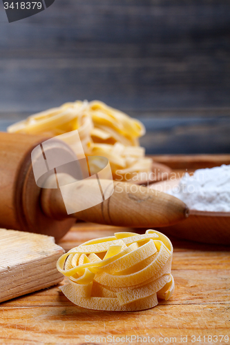 Image of Italian pasta fettuccine