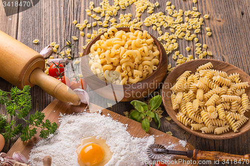 Image of Pasta and ingredients