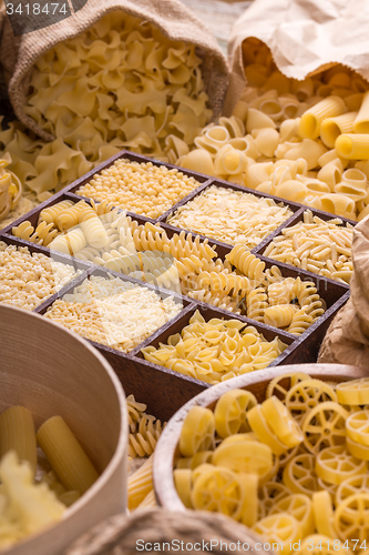 Image of Various types of pasta