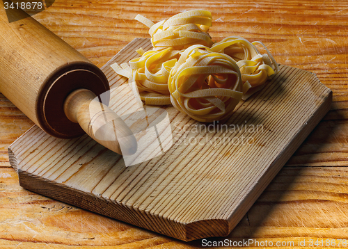 Image of Rolling pin with pasta