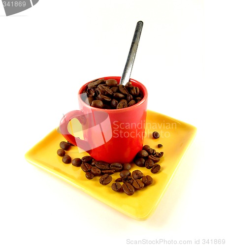 Image of cup of coffe beans