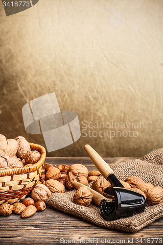 Image of Still life of nuts fruit