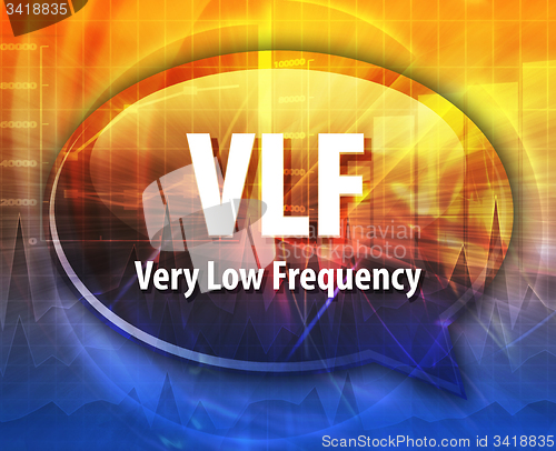 Image of VLF acronym definition speech bubble illustration