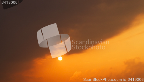 Image of the sky, sunset 