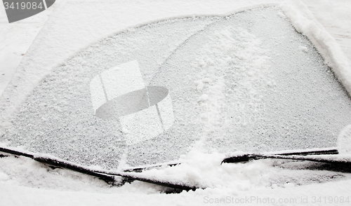 Image of snow covered car