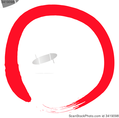Image of red grunge circle
