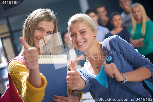 Image of students group  study