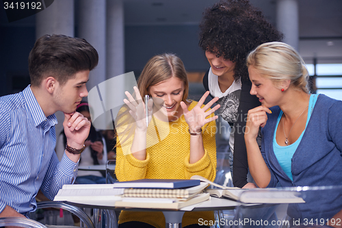 Image of students group  study