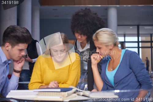 Image of students group  study