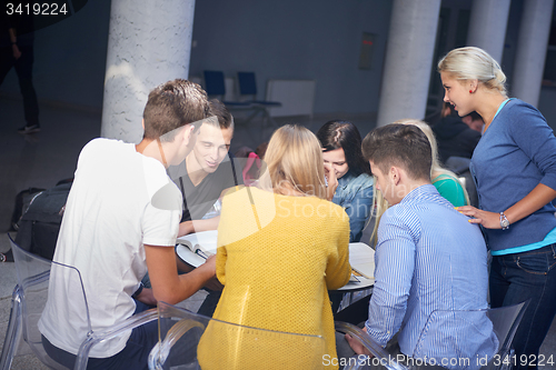 Image of students group  study