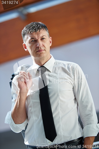 Image of business man using phone