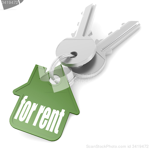 Image of Keychain with for rent word