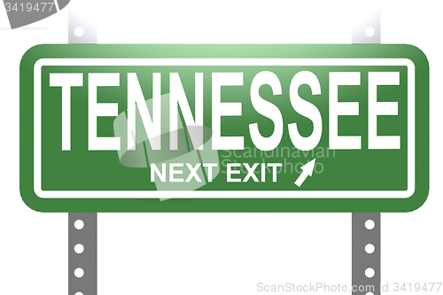 Image of Tennessee green sign board isolated