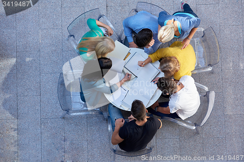 Image of group of students  top view
