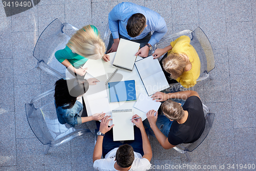 Image of group of students  top view
