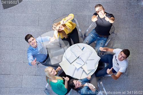 Image of group of students  top view