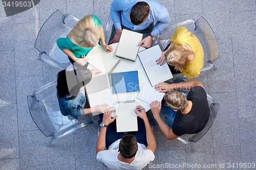 Image of group of students  top view