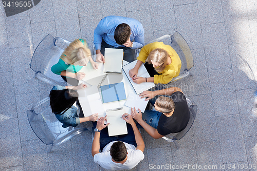 Image of group of students  top view