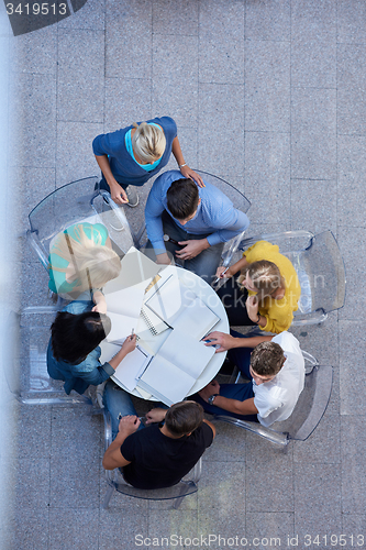 Image of group of students  top view