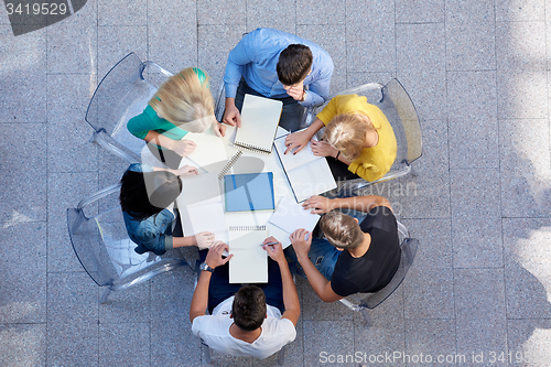 Image of group of students  top view