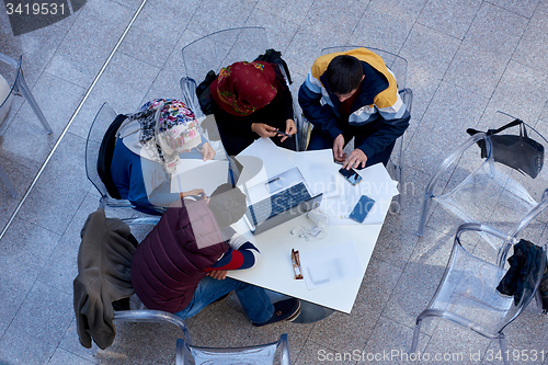 Image of group of students  top view