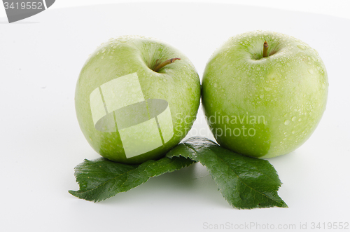 Image of Two fresh green apples