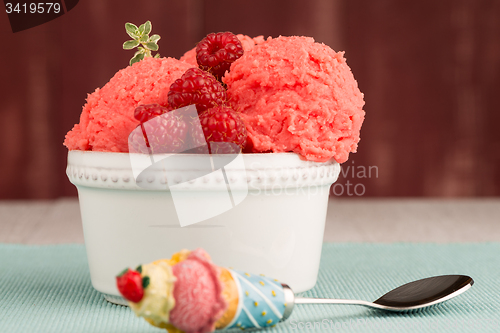 Image of Red fruits ice cream