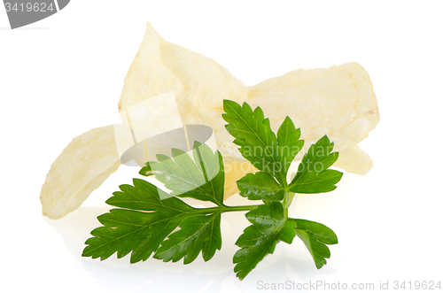 Image of Potato chips and parsley