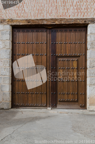 Image of Old wooden entrance door