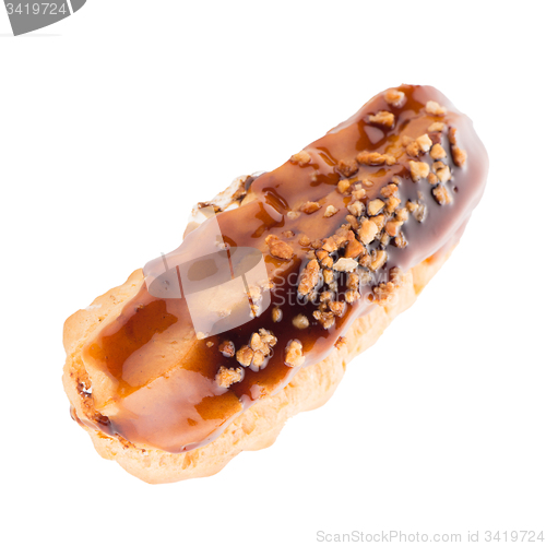 Image of Eclair with caramel decoration