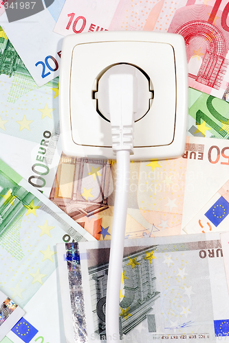 Image of Banknotes and Power socket