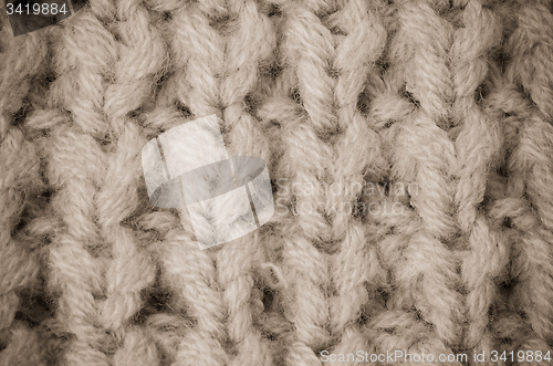 Image of Beige knitted wool