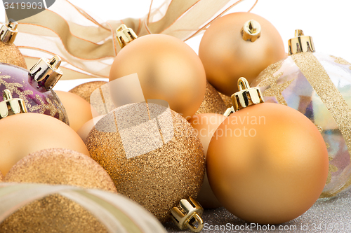 Image of Golden christmas balls