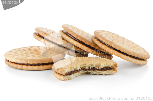 Image of Sandwich biscuits with chocolate filling