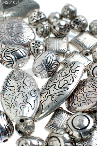 Image of silver beads