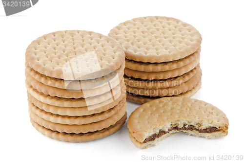 Image of Sandwich biscuits with chocolate filling