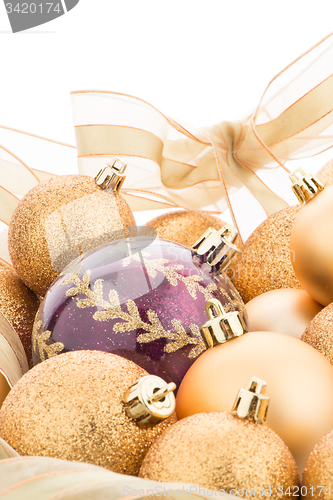 Image of Golden christmas balls