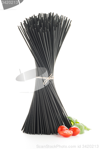 Image of Bunch of black spaghetti