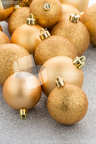 Image of Golden christmas balls