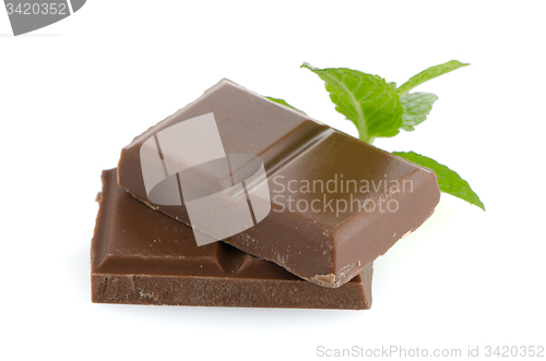Image of Closeup detail of chocolate parts