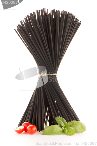 Image of Bunch of black spaghetti