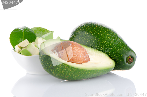 Image of Avocados on white 
