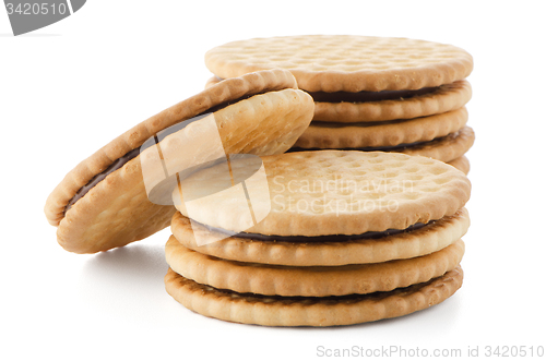 Image of Sandwich biscuits with chocolate filling