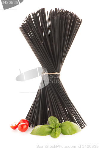 Image of Bunch of black spaghetti