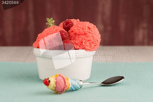 Image of Red fruits ice cream