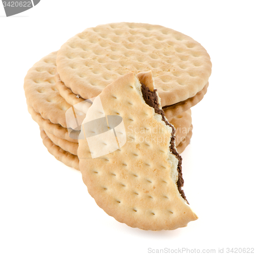 Image of Sandwich biscuits with chocolate filling