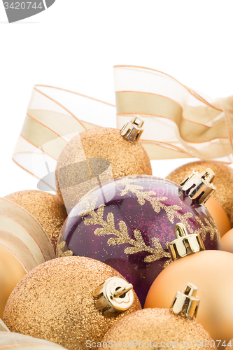 Image of Golden christmas balls