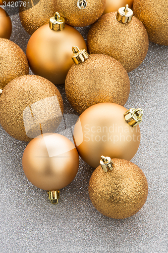 Image of Golden christmas balls