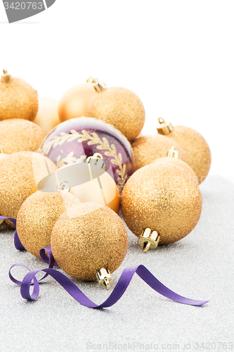 Image of Golden christmas balls