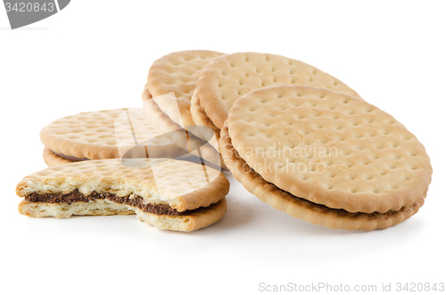 Image of Sandwich biscuits with chocolate filling